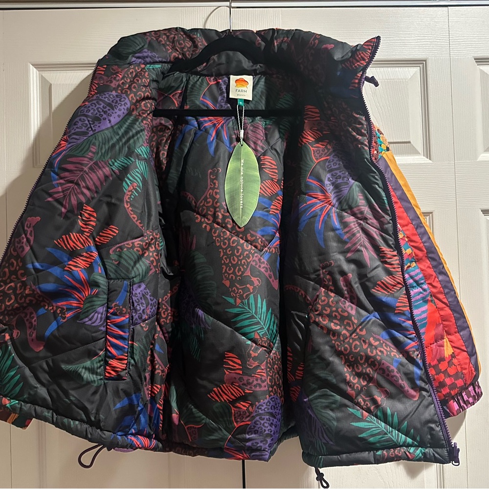 FARM Rio Multicolor Patchwork Quilted Jacket - image 8
